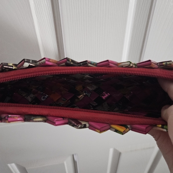 Vintage Recycled Cookie/Candy Wrapper Weaved Shoulder Bag - Picture 4 of 4